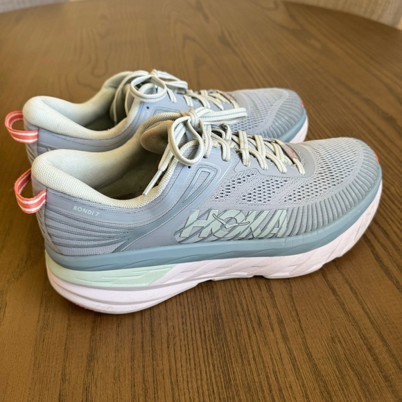 Hoka Women’s Bondi 7 Blue Fog Running Shoes - Picture 4 of 10